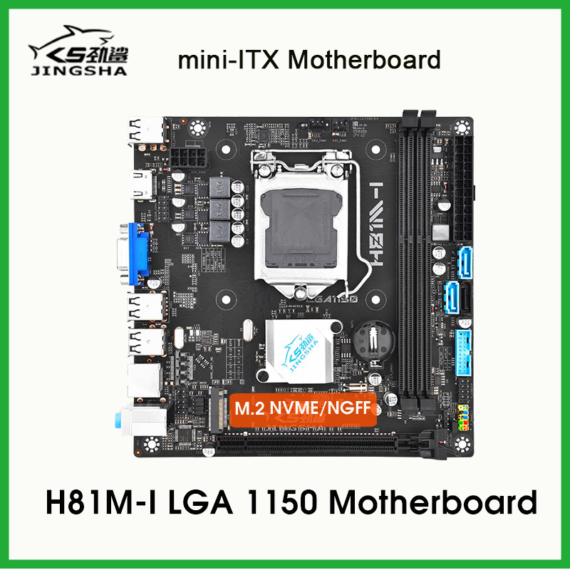 JINGSHA H81 mini itx LGA1150 Motherboard Support Intel Core i3 i5 i7 CPU DDR3 16GB Desktop Memory