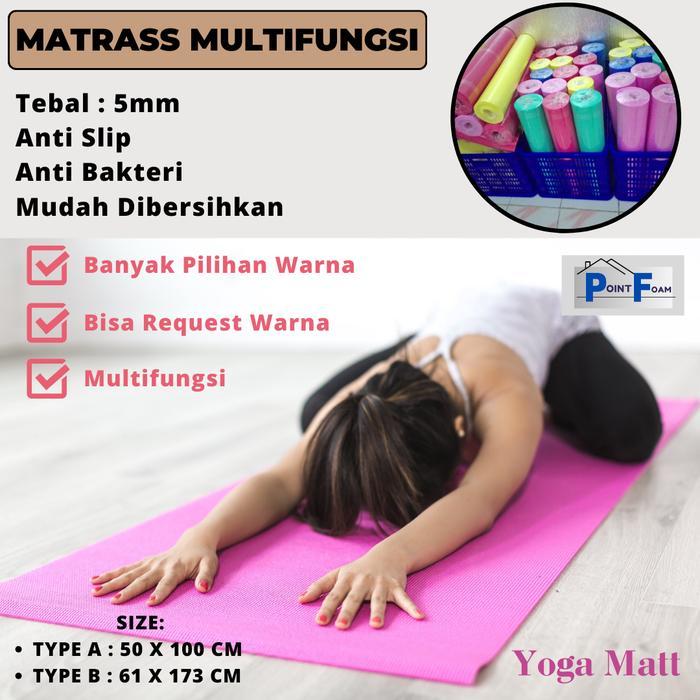 Matras Yoga Matras Camping Matras Olahraga Eva Matras tebal 5mm Matrass Serbaguna