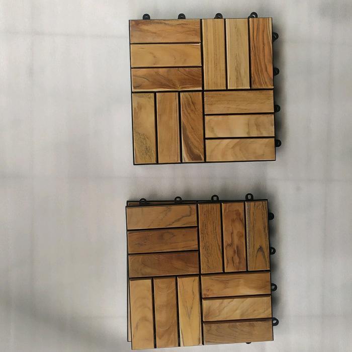 Lantai kayu decking - Decking Tile Jati - lantai kayu Bongkar Pasang