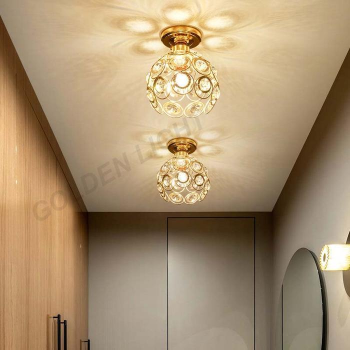 LAMPU KRISTAL PLAFON RUMAH LAMPU CEILING MODERN CRYSTAL ROUND CEILING