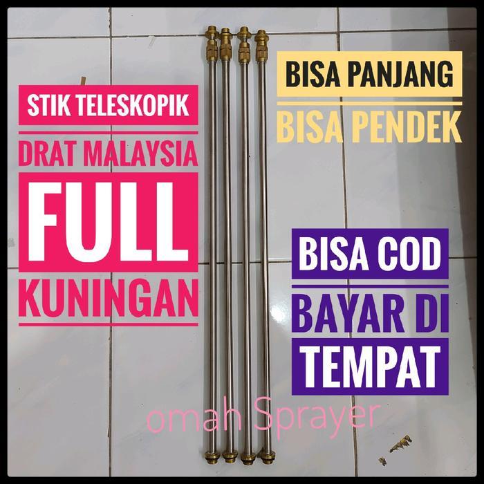 Stik Model Sprayer Malaysia Bisa Panjang Pendek Teleskopik Full Kuningan