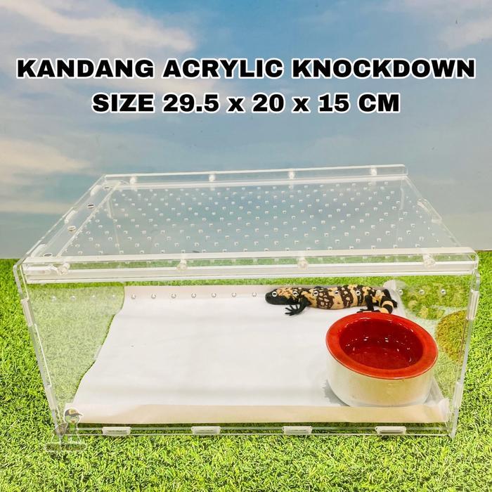 KANDANG ACRYLIC KNOCKDOWN KANDANG REPTIL LEOPARD GECKO KADAL ULAR