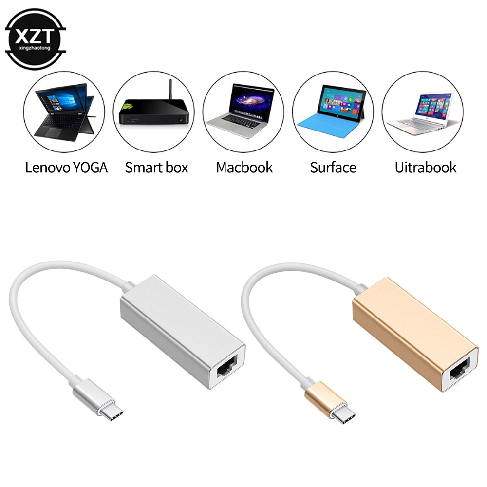 USB Type-C to Ethernet RJ45 Lan Network Card 10/100Mbps for MacBook Windows 7/8/10 Laptop SR9900 USB