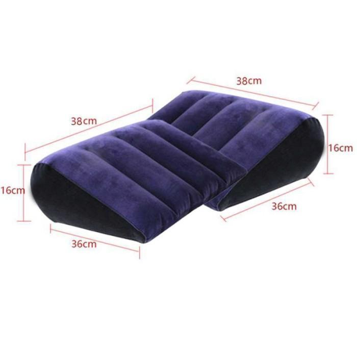 Bantal Cinta Tiup Portabel Segitiga Pijat Erotic Pillow Sex Support