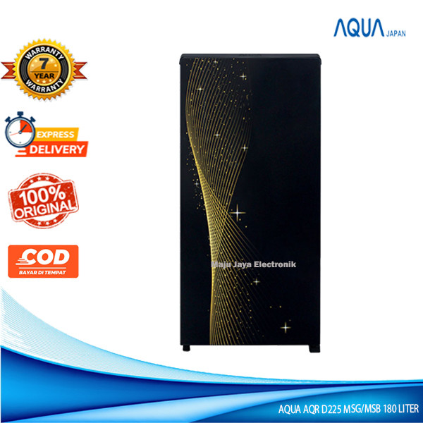 Kulkas 1 Pintu AQUA AQR D225 MSG/MSB 180 Liter Big Freezer Motif Garis