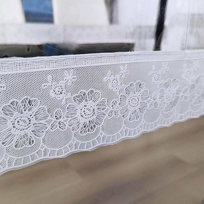 <COD>Loyal Bosque Taplak Meja Renda Jahitan Bening / Taplak Meja Makan Plastik Bening / Taplak Meja