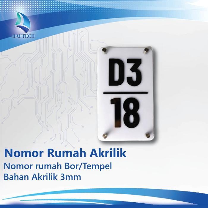 PLAT NOMOR RUMAH AKRILIK STAINLESS / NOMER RUMAH ACRYLIC
