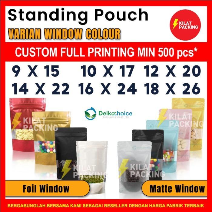 Plastik Klip VARIAN WINDOW Standing Pouch FOIL & MATTE DELKOCHOICE