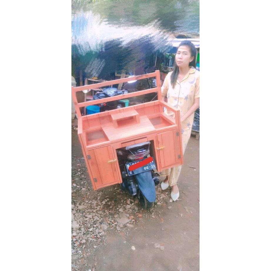 gerobak kopi keliling kekinian unik ber motif