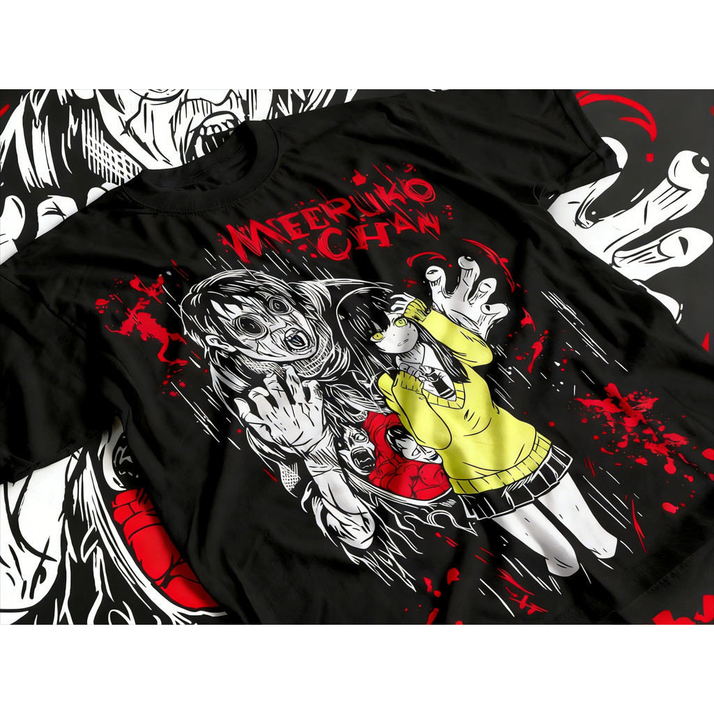 Summer Hot Sale Mieruko Chan T-shirt Anime Comics Horror Women's Sex Shirt Round Neck Short Sleeve