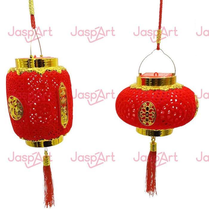 Lampion Baterai Led Imlek / Lentera Imlek Baterai Imlek Led / Lantern Cny Battery Led Free Tongkat