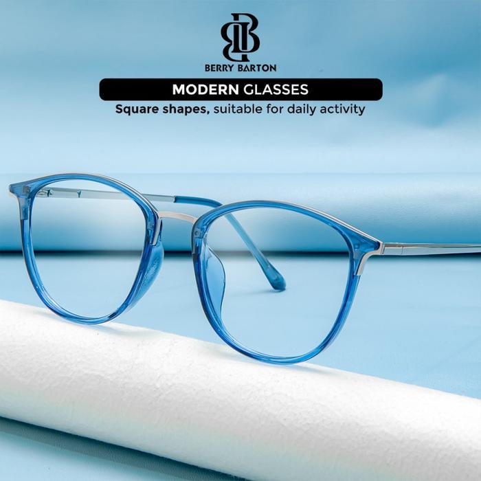 Kacamata Anti Radiasi Bulat Blueray Photocromic Berrybarton 1867