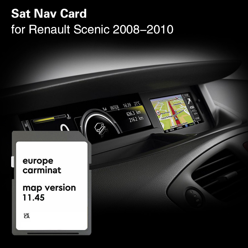 Carminat 11.45 for Renault Scenic 2008 2010 Car GPS SD Card England France Italy Germany Spain