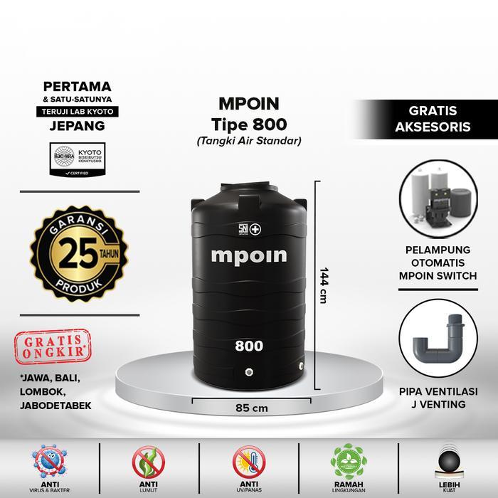 Tangki Air / Tandon / Toren MPOIN PLUS 800 Liter BISA GOSEND
