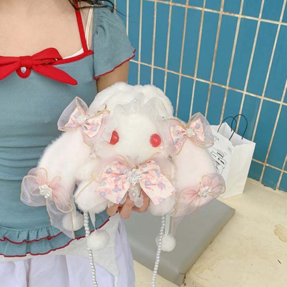 Cute Bunny Bag Princess Sweet Crossbody Bags Lolita Long-eared Rabbit Shoulder Bag
