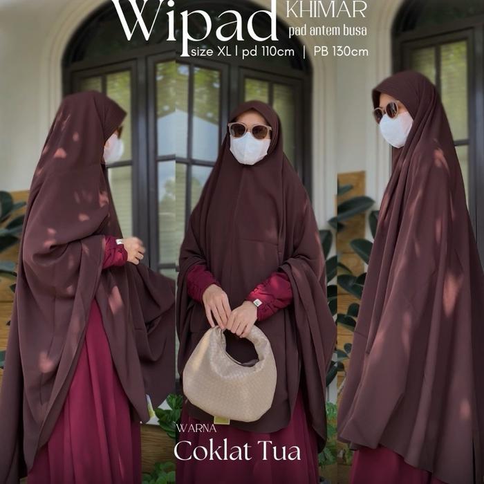 Wipad Khimar Pad Anthem Kerudung Bergo Oval Wolfis Premium Jumbo Mahzhuuzh Khimar Syari Muslim Putih