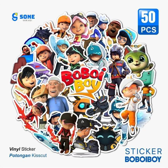 Sticker Pack Boboiboy Aesthetic Paper Vinyl Waterproof Dekorasi Stiker Laptop Buku Journal Koper