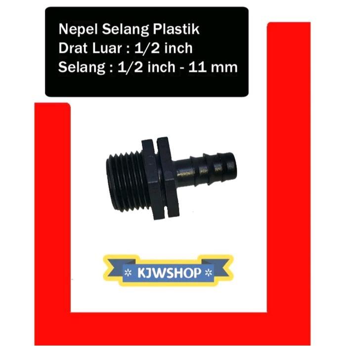 Nepel Naple Plastik Sambungan Drat Luar Ke Selang Fertigasi Hidroponik Fiting Selang Plastik Fitting