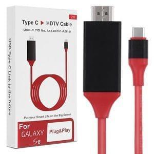 Kabel Hdtv Mirroring Usb Type C To Hdmi 4K 2.0M For Galaxy S8 - Resmi