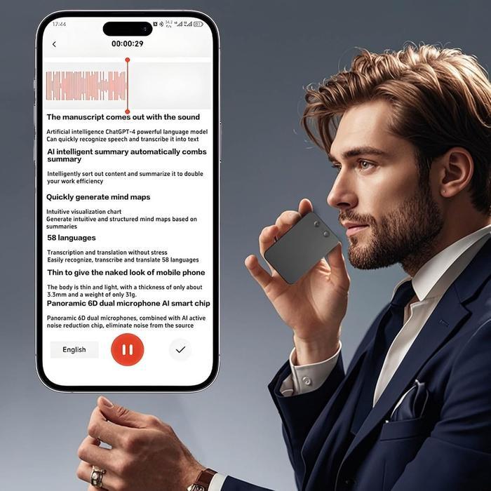 INTELLIGENT AI CHATGPT4 APP PHONE CALL VOICE RECORDER FREE REALTIME TRANSLATOR 58 LANGUAGE 8GB