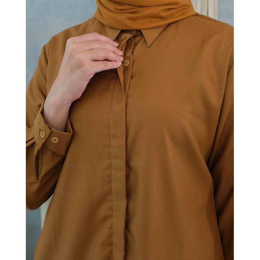 "New" Seragam Kerja Setelan Tunik Pemda Wanita Guru PNS PDH Baju Kancing Muslim Nyaman Panjang