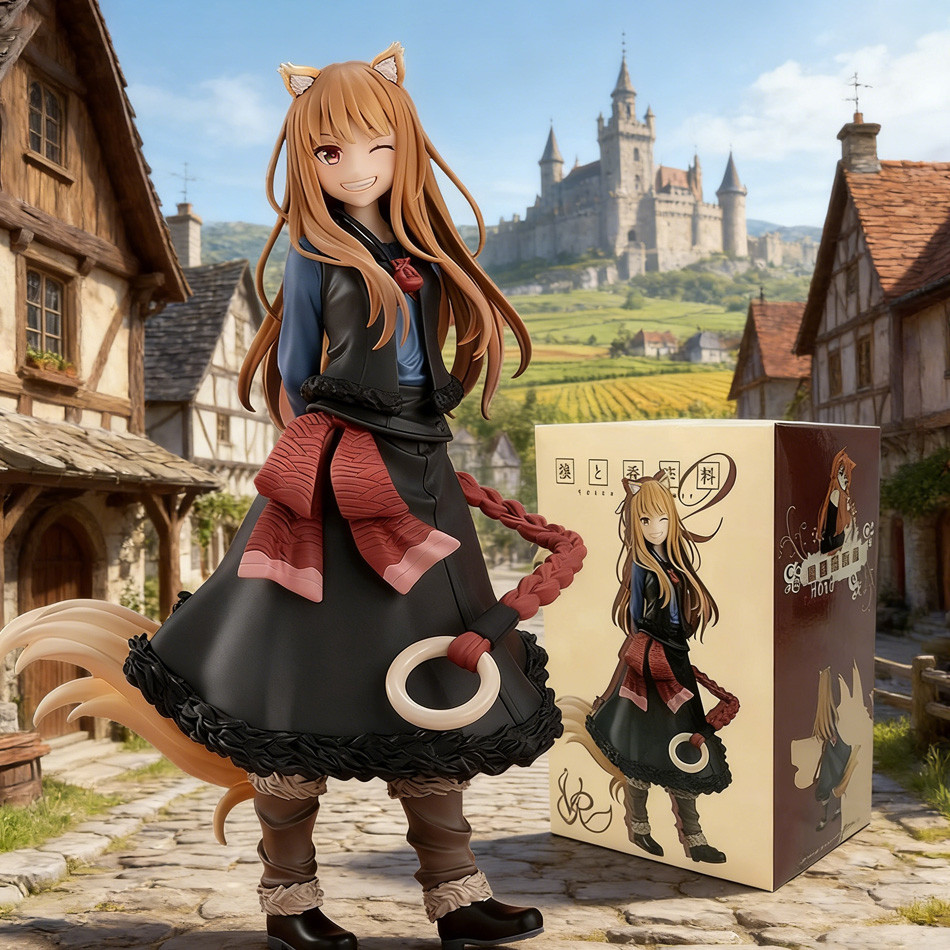 17CM Anime Holo Figure Spice and Wolf: MERCHANT MEETS THE WISE WOLF Anime Figure Collection Ornament