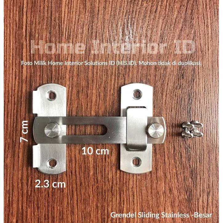 Grendel Sliding Stainless Besar - Grendel Sliding Pintu Geser