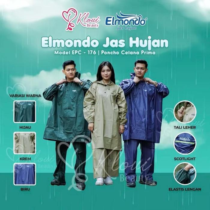 Jas hujan ponco / kelelawar jas hujan pria wanita by elmondo jas hujan tebal kuat mantel hujan