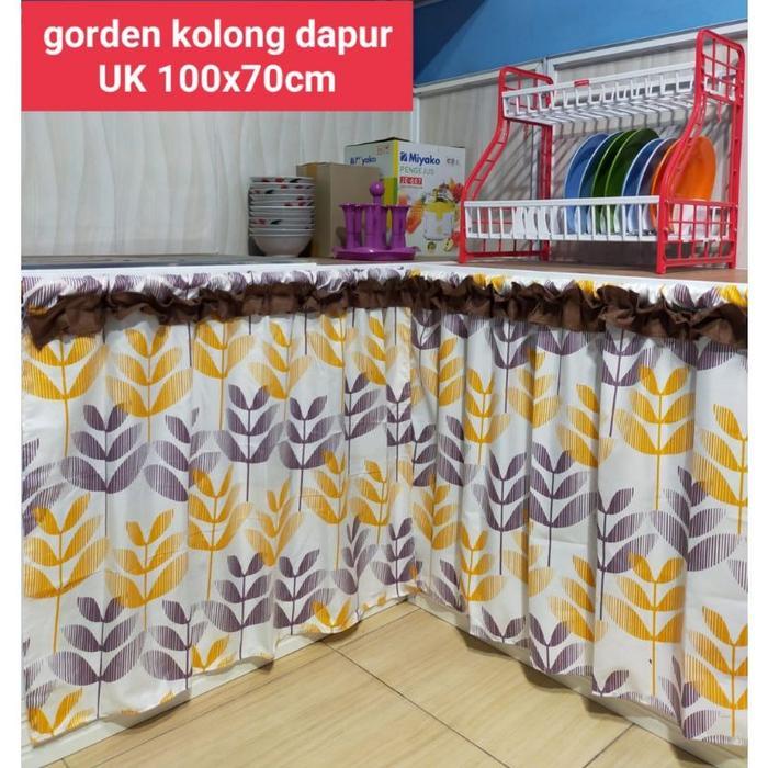 GORDEN KOLONG DAPUR MINIMALIS BEST SELLER Katun Tali Dekorasi Kain Elegant Curtain