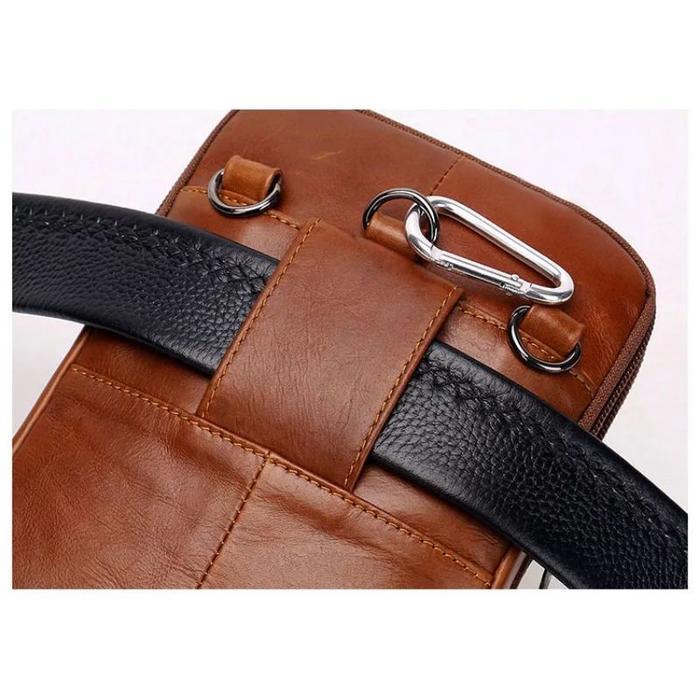 Tas Selempang Pria Kulit Asli Import Tas Pria Fashion Pria Hp Pinggang Co