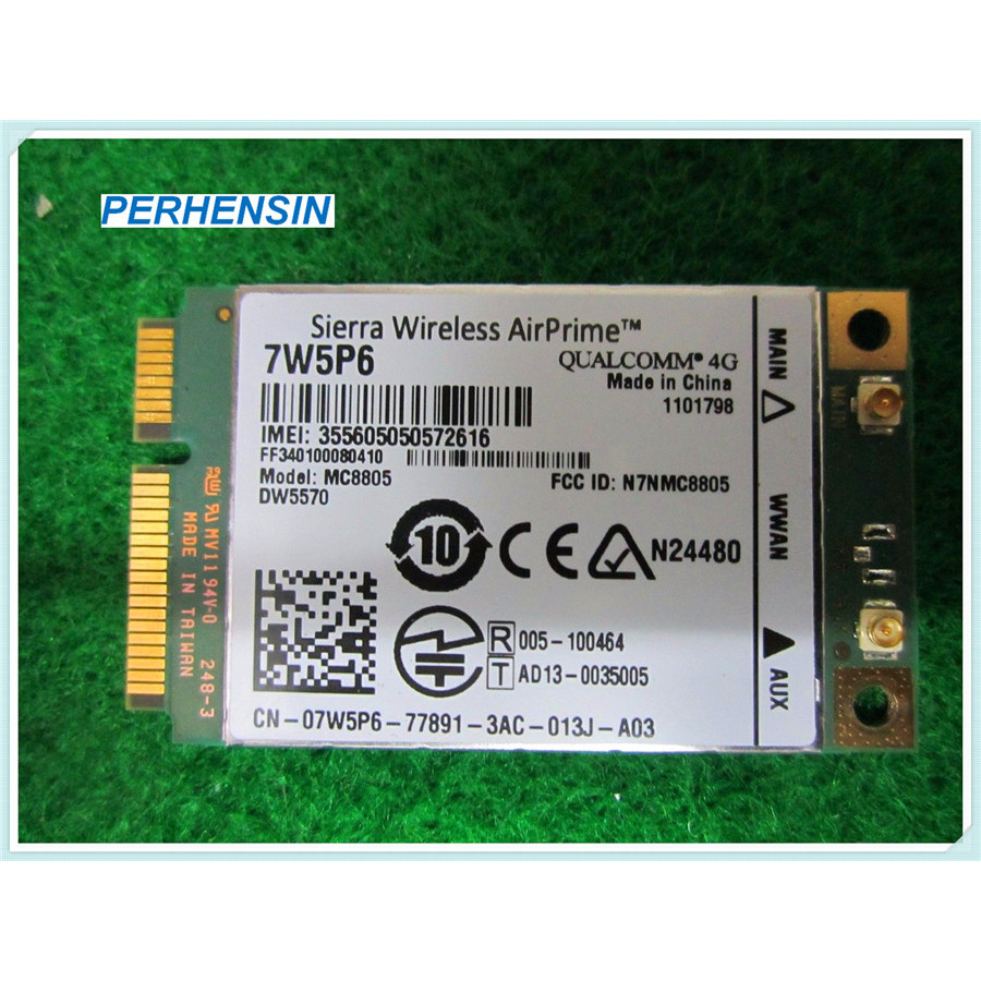 FOR DELL DW5570 7W5P6 555-BBPP Sierra 4G HSPA WWAN Broadband Mobile Card MSata 07W5P6