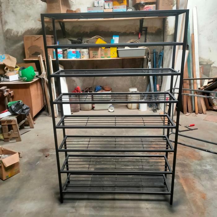 rak sepatu rak tanaman rak pot bunga besi hollow jeruji besi beton