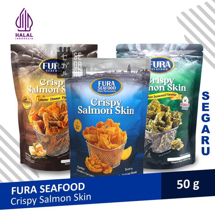 Promo Fura Seafood Crispy Salmon Skin Snack Keripik Kulit Ikan Salmon