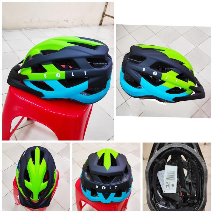HELM SEPEDA POLYGON BOLT BIRU ORIGINAL QUALITY