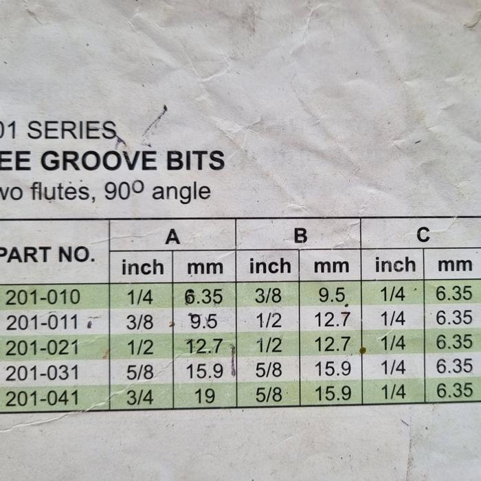 Mata Profil Acp Mata Router V Groove 6Mm 8Mm 10Mm 12Mm 16Mm 19Mm 1/4" X 1/4" 3/8" 1/2" 5/16" 3/4"