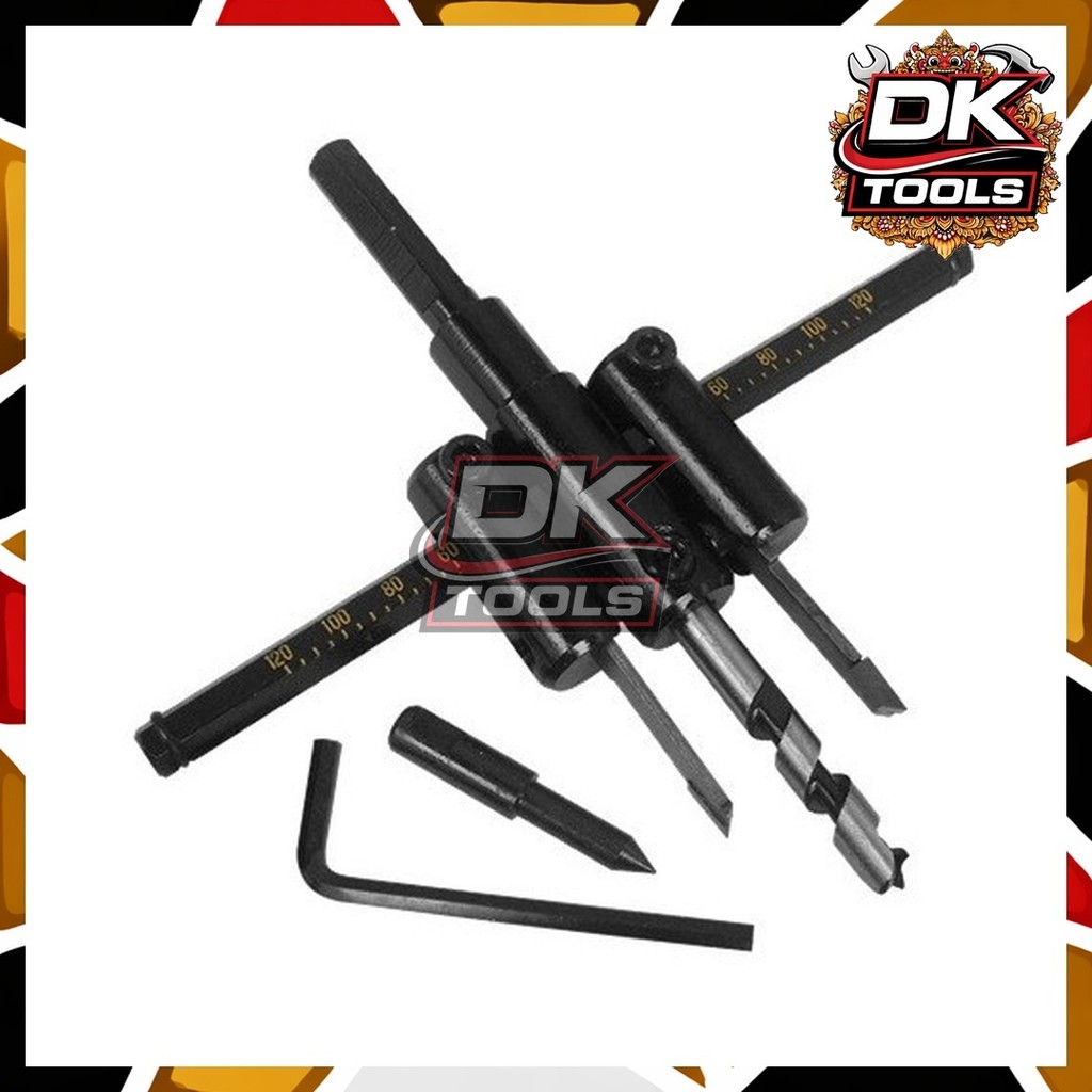 Wipro Mata bor pelubang kayu 12 Cm WP-8347  30-120 - Mata Bor Kayu Jangka 30mm - 120mm Holesaw Jangk