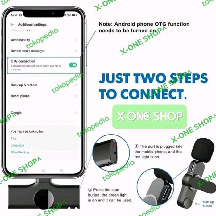 MICROPHONE WIRELESS MIC CLIP ON VLOG IPHONE USB TYPE C MIC BLUETOOTH