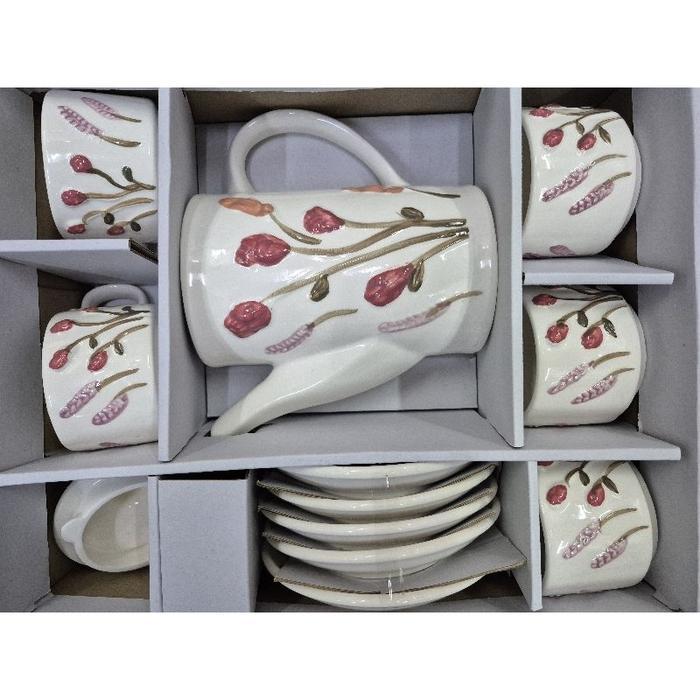 (12 PCS) CANGKIR KERAMIK SET - COFFEE SET / TEA SET NAPOLEON - MOTIF