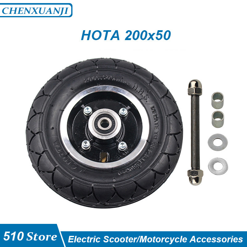 Electric Scooter 200x50 inner tube outer tire with wheel hub for Razor E100 E150 E200 eSpark Crazy C