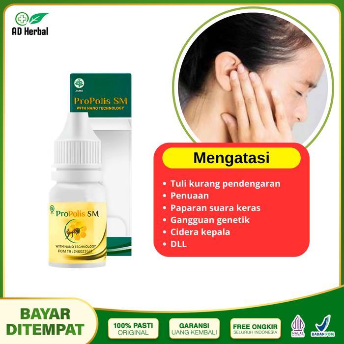 Obat Tetes Telinga Tuli Sebelah Telinga Kurang Dengar Pendengaran Berkurang Propolis Sm Di Tangerang