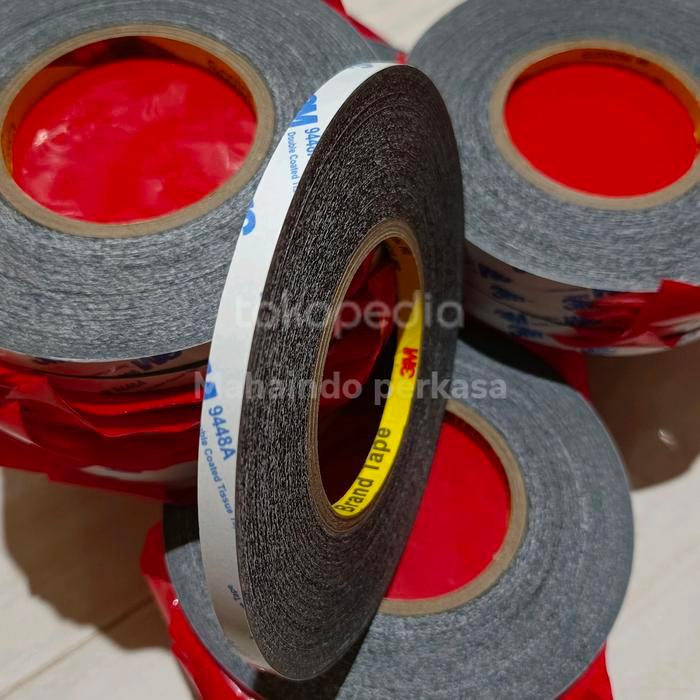 3M 9448A DOUBLE TAPE KARET LIST BODYKIT / TAPE LIST HITAM 8MM X 50M