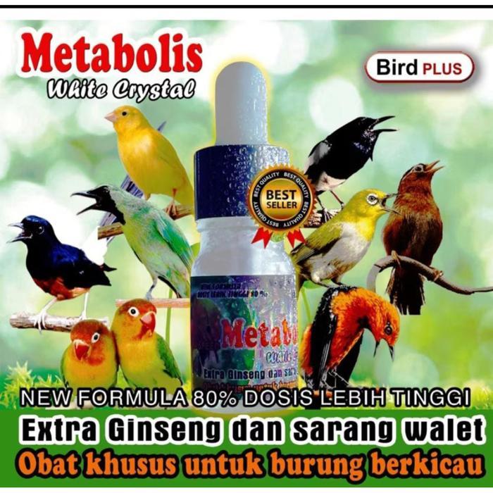 Murah Metabolisme 3 ml White Crystal Vitamin Lomba Suplemen Penggacor Burung