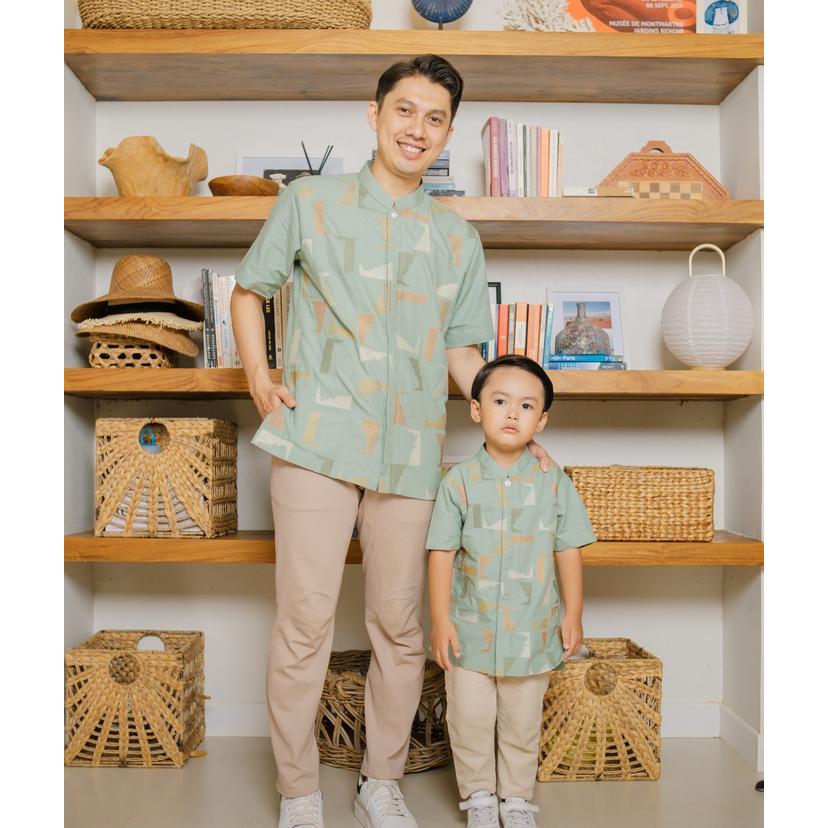 Stok Baru Althaff Baju MUslim Cople Koko Bordir Kaffah Series Lebaran