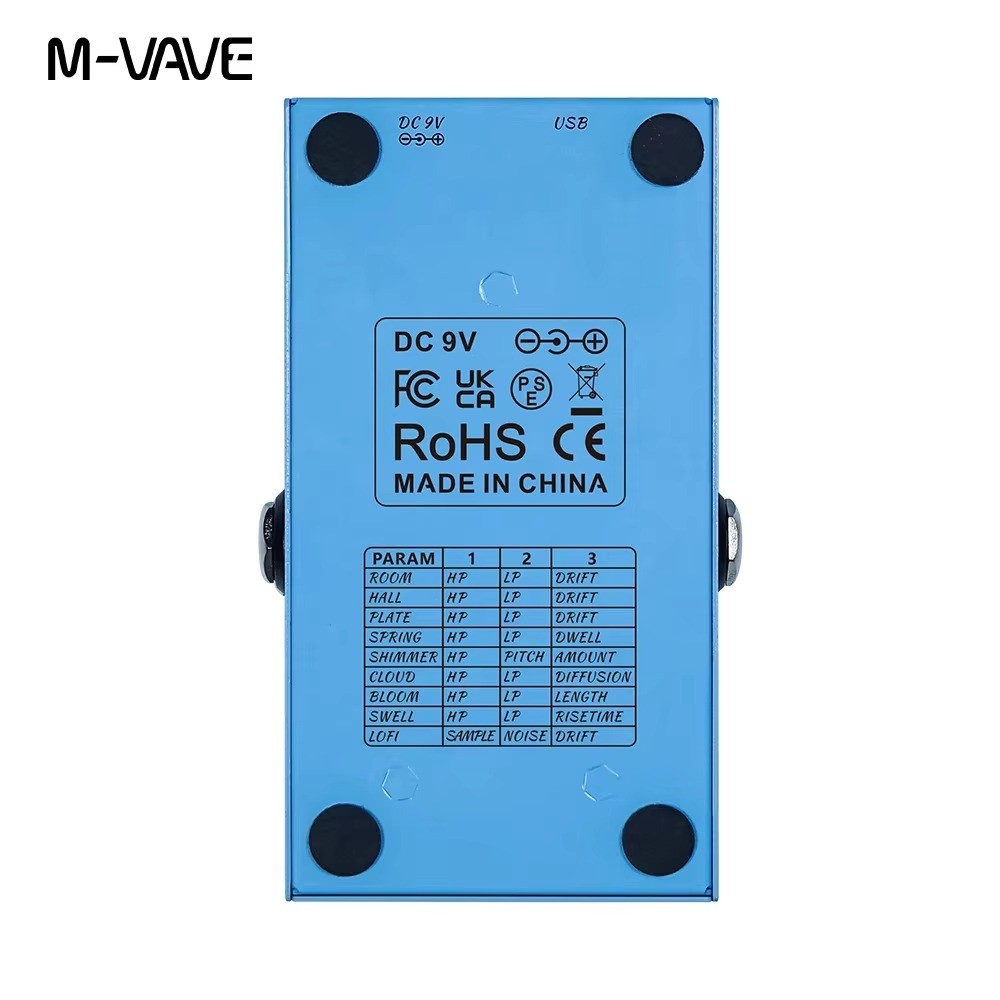 M-VAVE Mini Universe Guitar Effect Pedal Digital Reverb Effect True Bypass Pedal Electric Guitar