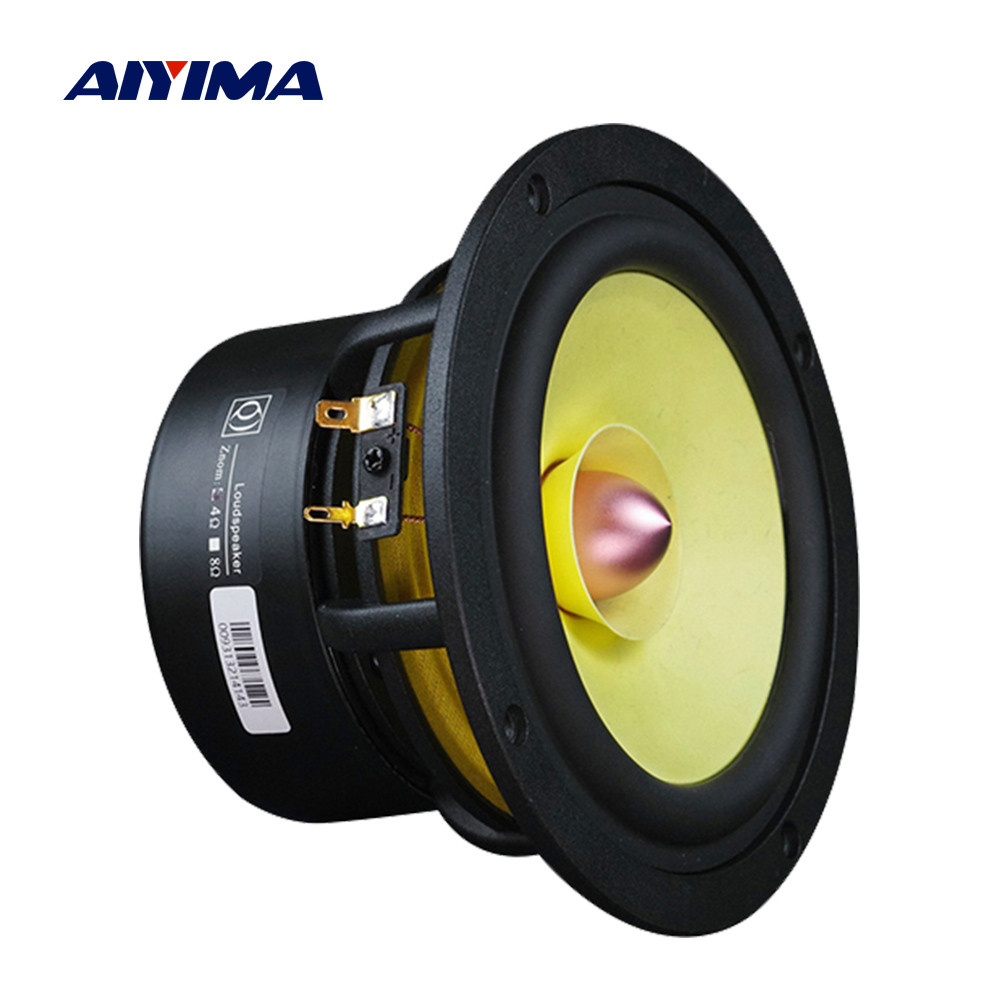 AIYIMA 1Pc 5.25 Inch Fever Full Range Speaker Aluminum Cone Loudspeaker 4 8 Ohm 50W Bookshelf Hifi