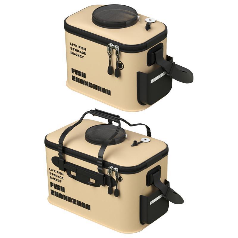 Foldable Live Fish Bucket Fishing Bucket Outdoor Multifunctional EVA Fishing Bag Live Fish Bait