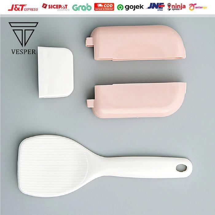 centong nasi penutup otomatis / spoon holder rice stand automatic / scoop the rice