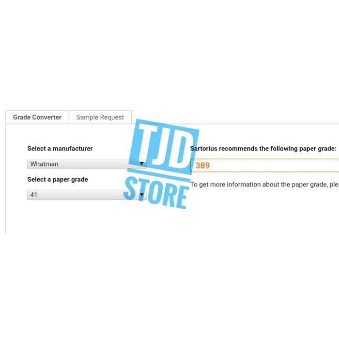 KERTAS SARING - FILTER PAPER SARTORIUS 389 DIA 125MM SETARA WHATMAN 41