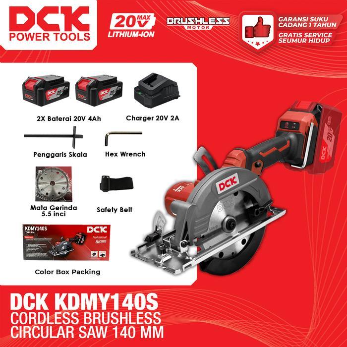 Krisbow Modern - Dck Cordless Brushless Circular Saw 140Mm / Mesin Sirkel 5.5 Inch / Sirkel Potong