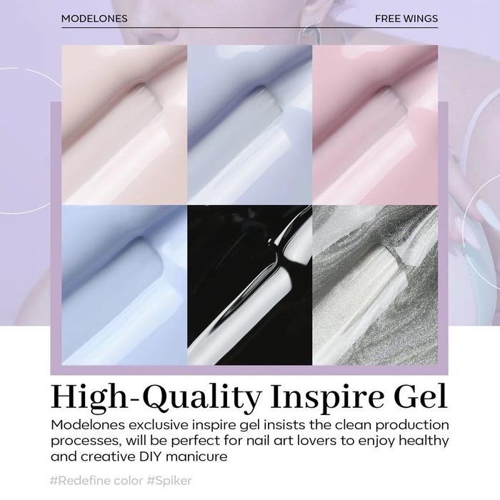 MODELONES GRATIS WINGS 6 NUANSA GEL CAT KUKU SET CAT KUKU WARNA MENGKILAP KIT CAT KUKU GEL WARNA